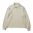 画像1: TONE DOUBLE FACE HALF ZIP POLO SHIRT Natural (1)