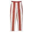 画像1: THE NERDYS STRIPE tapered pants White×Orange (1)