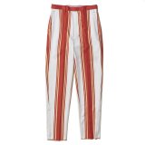 画像: THE NERDYS STRIPE tapered pants White×Orange