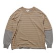 画像1: TONE LAYARD T SHIRT BEIGE STRIPE (1)