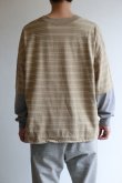 画像7: TONE LAYARD T SHIRT BEIGE STRIPE (7)