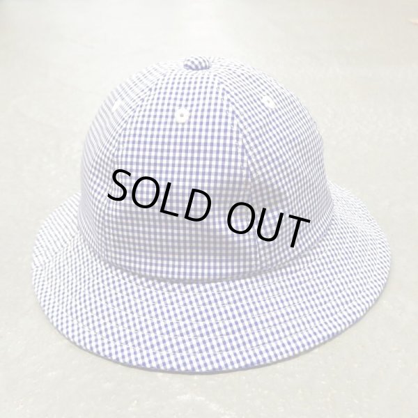 画像1: EFILEVOL Gingham Checked Hat Purple Check (1)