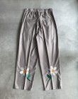 画像1: EFILEVOL Flower Embroidery 2 Tucks Slacks Gray (1)