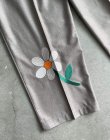 画像5: EFILEVOL Flower Embroidery 2 Tucks Slacks Gray (5)