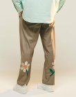 画像8: EFILEVOL Flower Embroidery 2 Tucks Slacks Gray (8)