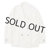 画像: THE NERDYS FLAX Stripe Linen Double Breasted Jacket