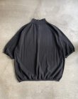 画像4: THE NERDYS Organic Cotton Stand collar Polo Shirt Black (4)