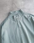 画像10: THE NERDYS Organic Cotton Stand collar Polo Shirt Sage (10)