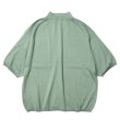 画像6: THE NERDYS Organic Cotton Stand collar Polo Shirt Sage (6)