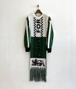 画像1: COGNOMEN FOOTBALL SCARF KNIT GREEN (1)