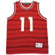 画像1: gim context Knitted Basket Ball Jersey RED (1)