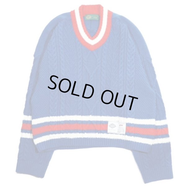画像1: gim context Knitted Hockey Jersey BLUE (1)