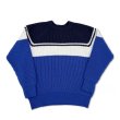 画像1: COMFORTABLE REASON Audience Knit BLUE×NAVY (1)