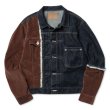 画像1: ROTOL FRANKEN DENIM/CORDUROY JACKET WASHED (1)