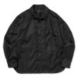 画像1: ROTOL SNAP BUTTON NYLON SHIRT BLACK (1)