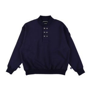 画像: PHINGERIN DOUBLE HENLEY SWEATSHIRT NAVY