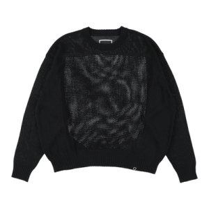 画像: PHINGERIN WINDOW WEB SWEATER BLACK