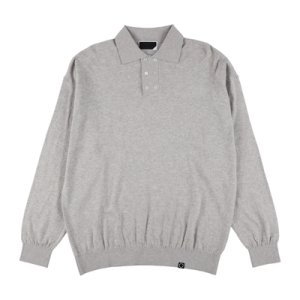 画像: PHINGERIN DOUBLE KNIT POLO LIGHT GREY