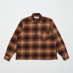 画像: BAL FLANNEL HALF ZIP SHIRT