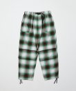 画像1: BAL PLAID WIDE MOUNTAIN PANT GREEN (1)