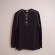 画像1: TONE HENLY NECK MIDDLE LOOP SHIRT CHACOAL (1)