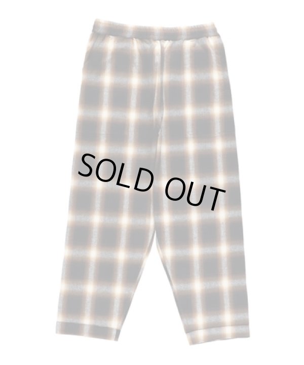 画像1: PHINGERIN NIGHT PANTS OMBRE PLAID BROWN (1)