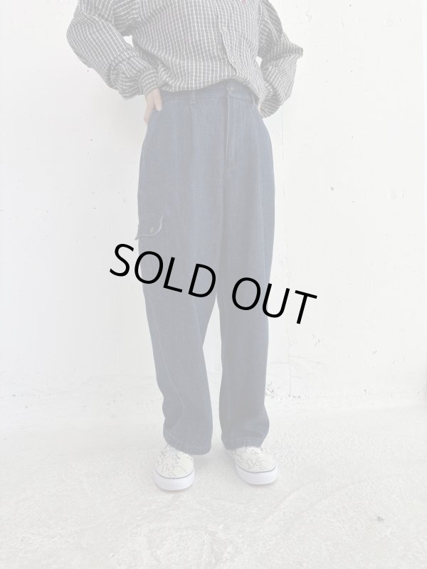 PWA LOOSE DENIM TROUSERS DEEP BLACK,正規取扱い,販売店舗