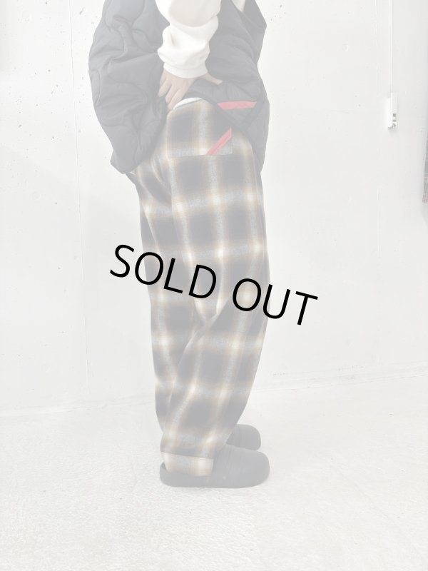 画像4: PHINGERIN NIGHT PANTS OMBRE PLAID BROWN (4)