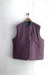 画像1: PWA TWO-FACE QUILTED VEST DARK BURGUNDY (1)