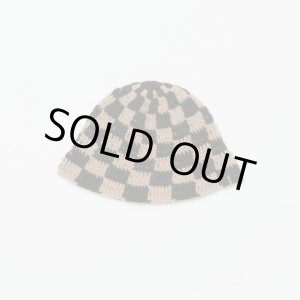 画像: BAL CHECKERED HAND KNIT BUCKET HAT BROWN