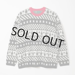 画像: gim context Clown Circus Border Long Sleeve Knit-T Black