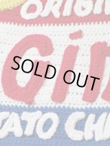 画像: gim context GIM Potato Chips Hand-crochet Half SleeveT-shirt Black