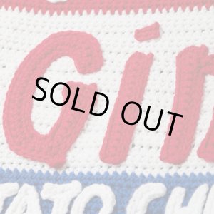 画像: gim context GIM Potato Chips Hand-crochet Half SleeveT-shirt Black
