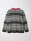 画像2: gim context Clown Circus Border Long Sleeve Knit-T Black (2)