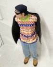 画像5: gim context Clown Circus Border Long Sleeve Knit-T Red (5)