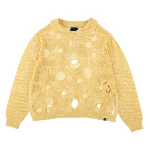 画像: PHINGERIN HOLE KNIT SKIPPER YELLOW