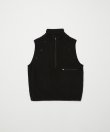 画像3: BAL DETACHABLE SLEEVE GRID FLEECE PULL OVER BLACK (3)