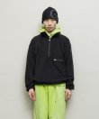 画像4: BAL DETACHABLE SLEEVE GRID FLEECE PULL OVER BLACK (4)