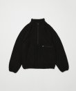 画像1: BAL DETACHABLE SLEEVE GRID FLEECE PULL OVER BLACK (1)