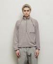 画像8: BAL DETACHABLE SLEEVE GRID FLEECE PULL OVER MILITARY GRAY (8)