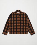 画像: BAL PLAID ZIP SHIRT BLOUSON BROWN