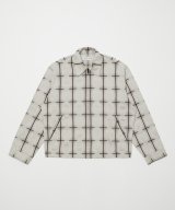 画像: BAL PLAID ZIP SHIRT BLOUSON GRAY