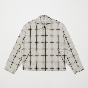 画像: BAL PLAID ZIP SHIRT BLOUSON GRAY