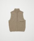 画像3: BAL DETACHABLE SLEEVE GRID FLEECE PULL OVER MILITARY GRAY (3)