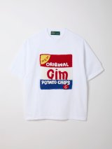 画像: gim context GIM Potato Chips Hand-crochet Half SleeveT-shirt White