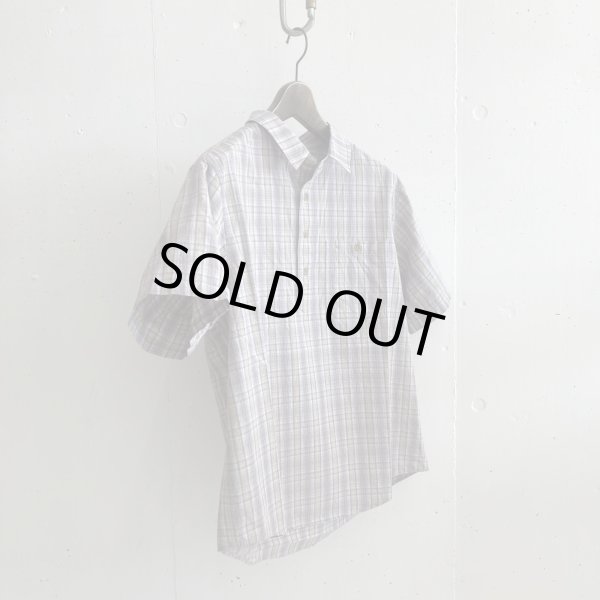 画像1: PWA LINEN MIX P/O SHIRT BEIGE CHECK (1)