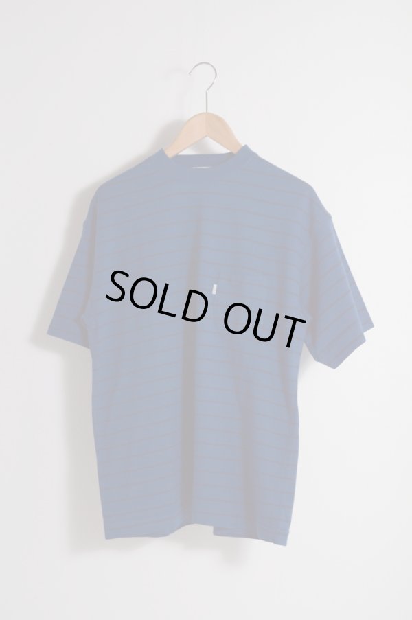 画像1: TONE DOUBLE STITCH SS T SHIRT NAVY STRIPE (1)
