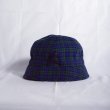 画像1: TONE TIED HAT NAVY CHECK (1)