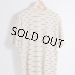 画像: TONE DOUBLE STITCH SS T SHIRT BEIGE STRIPE