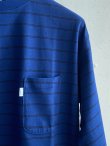 画像2: TONE DOUBLE STITCH LS T SHIRT NAVY STRIPE (2)